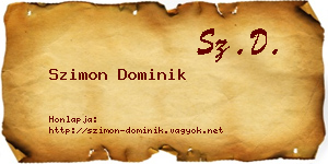Szimon Dominik névjegykártya
